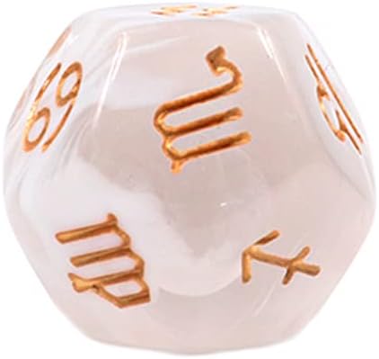 DollaTek 2 Set 6pcs Multicolor 12 Sided Resin Dice Astrology Tarot Constellation Divination