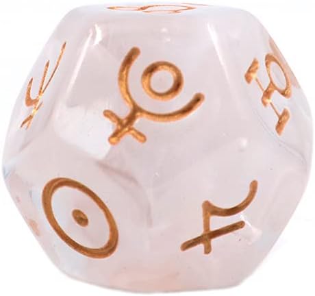 DollaTek 2 Set 6pcs Multicolor 12 Sided Resin Dice Astrology Tarot Constellation Divination