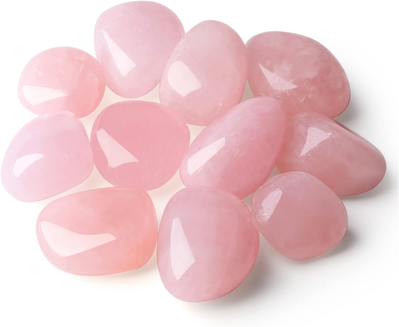 Rose Quartz Tumbled Polished Natural Healing Crystals Stones Bulk Rocks Stones Crystal for Energy Reiki Tumbling Cabbing Balancing Decoration Gemstones Crystal Healing Meditation Therapy Gift 100g