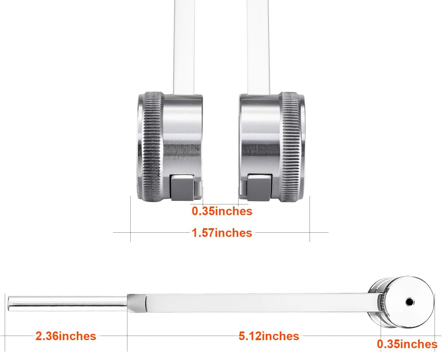 128 Hz Stimmgabel Aluminiumlegierung Stimmgabel Angebot Genaue Frequenzgang mit einem Silikonhammer, einem Reparaturwerkzeug und einem Reinigungstuch, Verpackt in einem weichen Samtbeutel