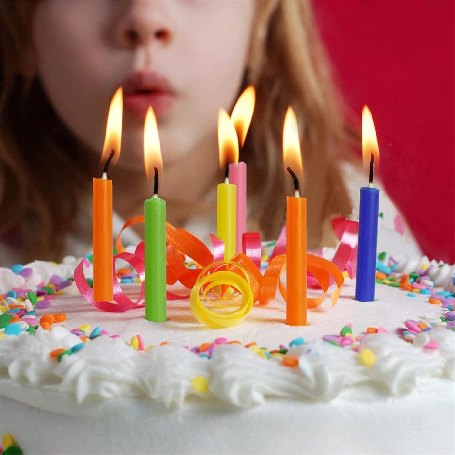 MUOIVG Candle 100 Kerzen Kleine Dripless,Leuchterkerzen für Chimes, Magie, Gemeinde, Geburtstag,Bankett,Vigil Kerzenschein, Rituale, Partydekoration (10 Farben),mit rückstandsfreiem Abbrand
