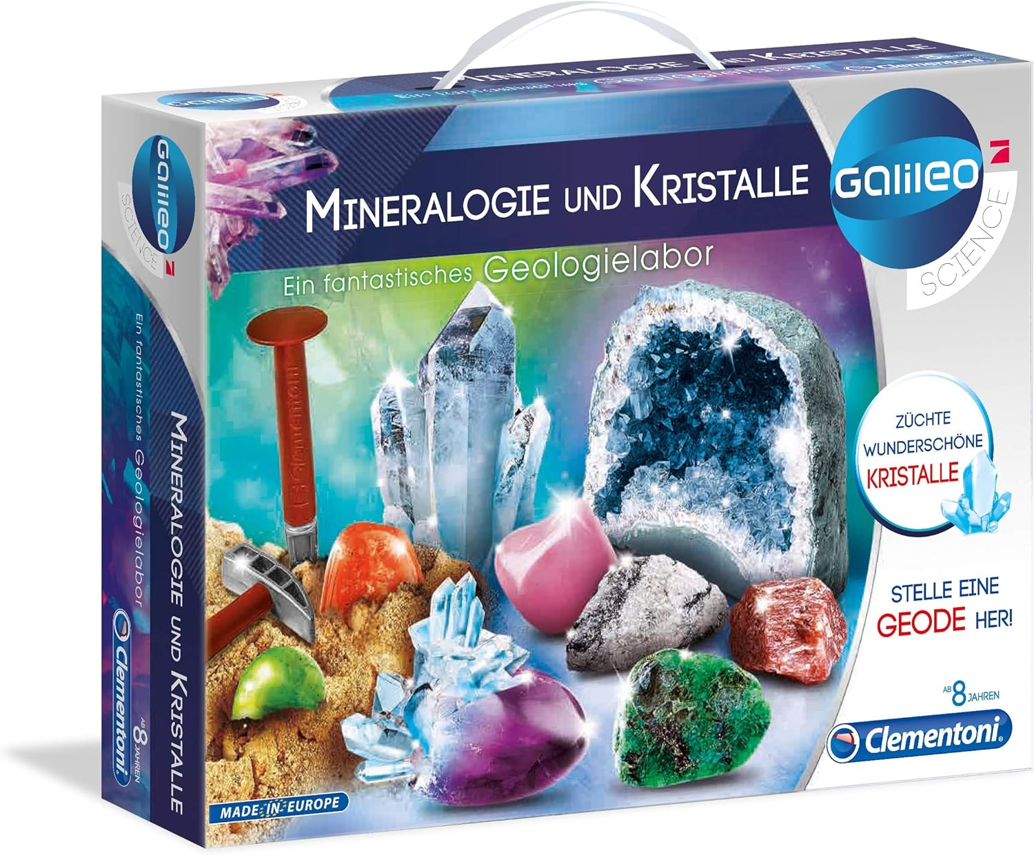 Clementoni 59005.6 - Galileo Digging Set Mineralogy and Crystals (German)
