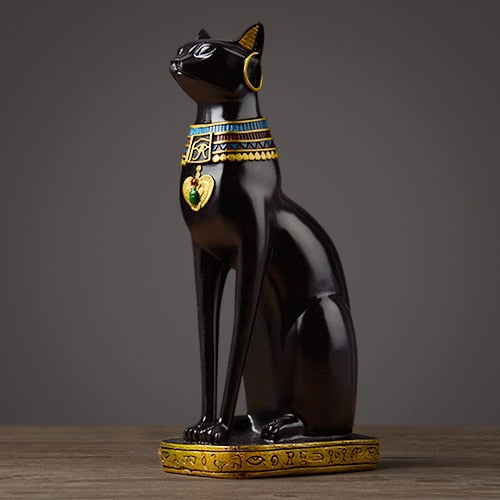 Egyptian Cat Shape Resin Statue