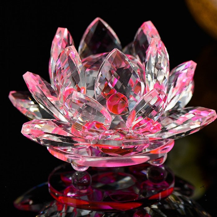 Quartz Lotus Flower Figurine
