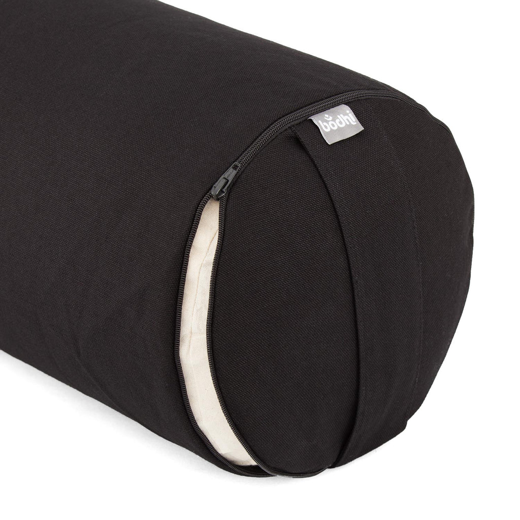 Yoga Bolster BASIC schwarz | Dinkelhülsen