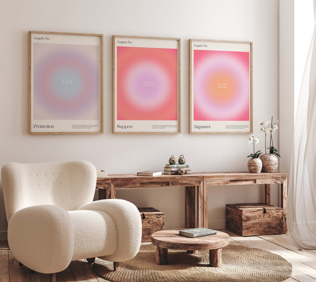 Angel Numbers Poster · Geschenkidee · Minimalistisches Spiritual Style Design · Urban Kunst · Moderne Wanddeko · Print ohne Rahmen