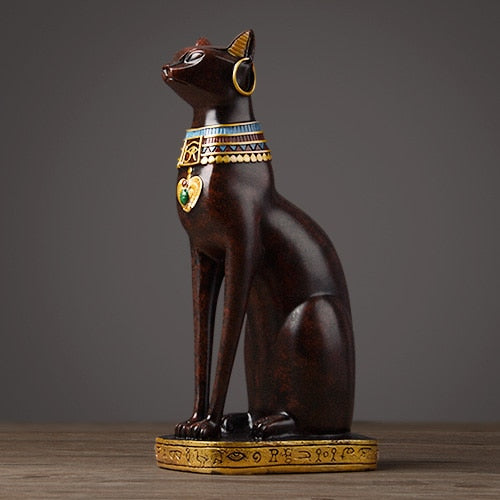 Egyptian Cat Shape Resin Statue