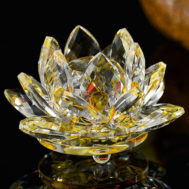 Quartz Lotus Flower Figurine
