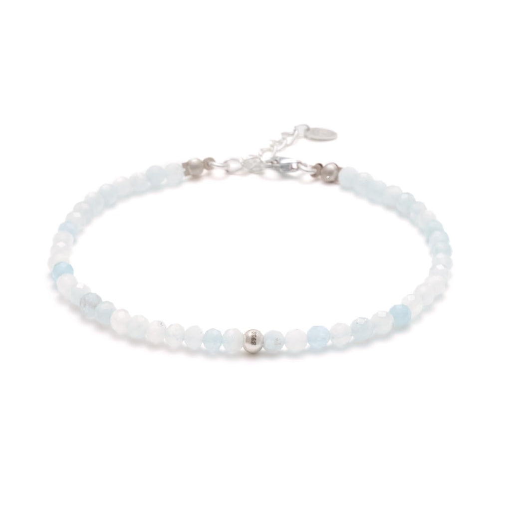 BERGERLIN Echtes Naturstein Perlenarmband - Naturstein geprüft in Deutschland, mit 925 Sterling Silberperle oder vergoldeter Perle - Mit Verschluss und Echtheitszertifikat, für Damen und Herren