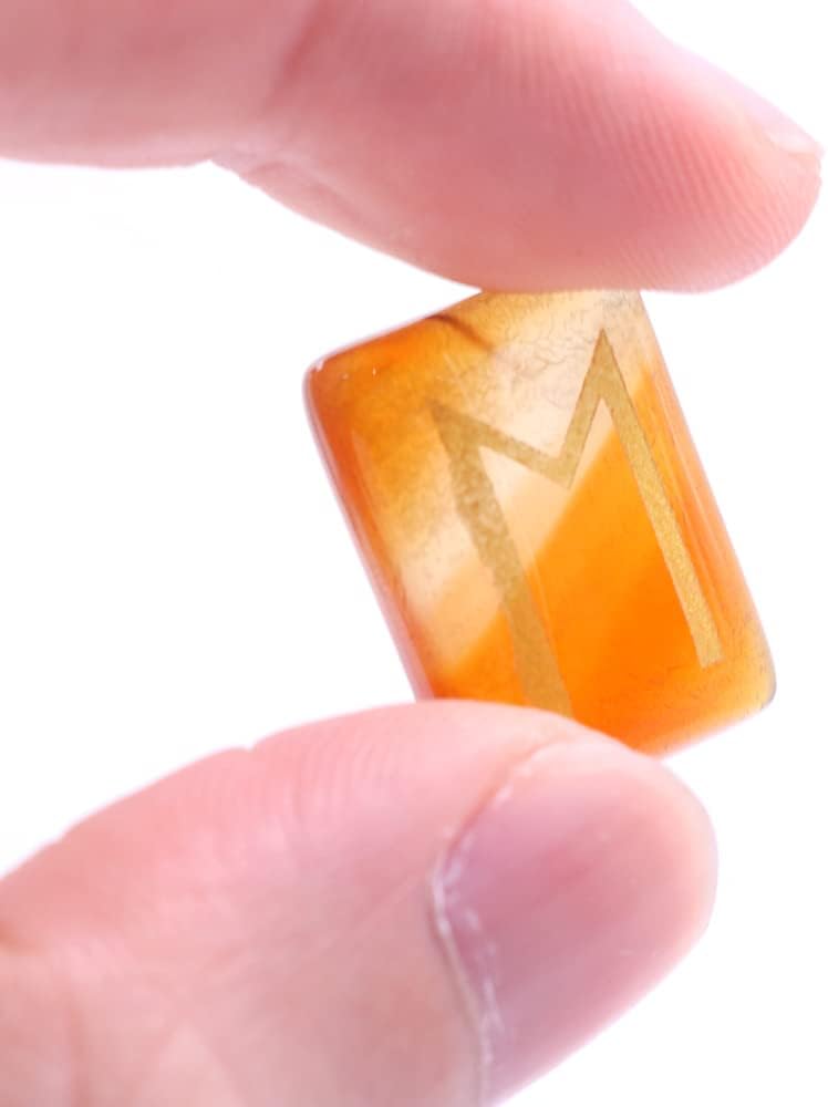 WANGCL 25pcs Red Jasper Rune Stones Tumbled Gemstone Carved Rune Words for Fortune Telling Crystal Healing Reiki