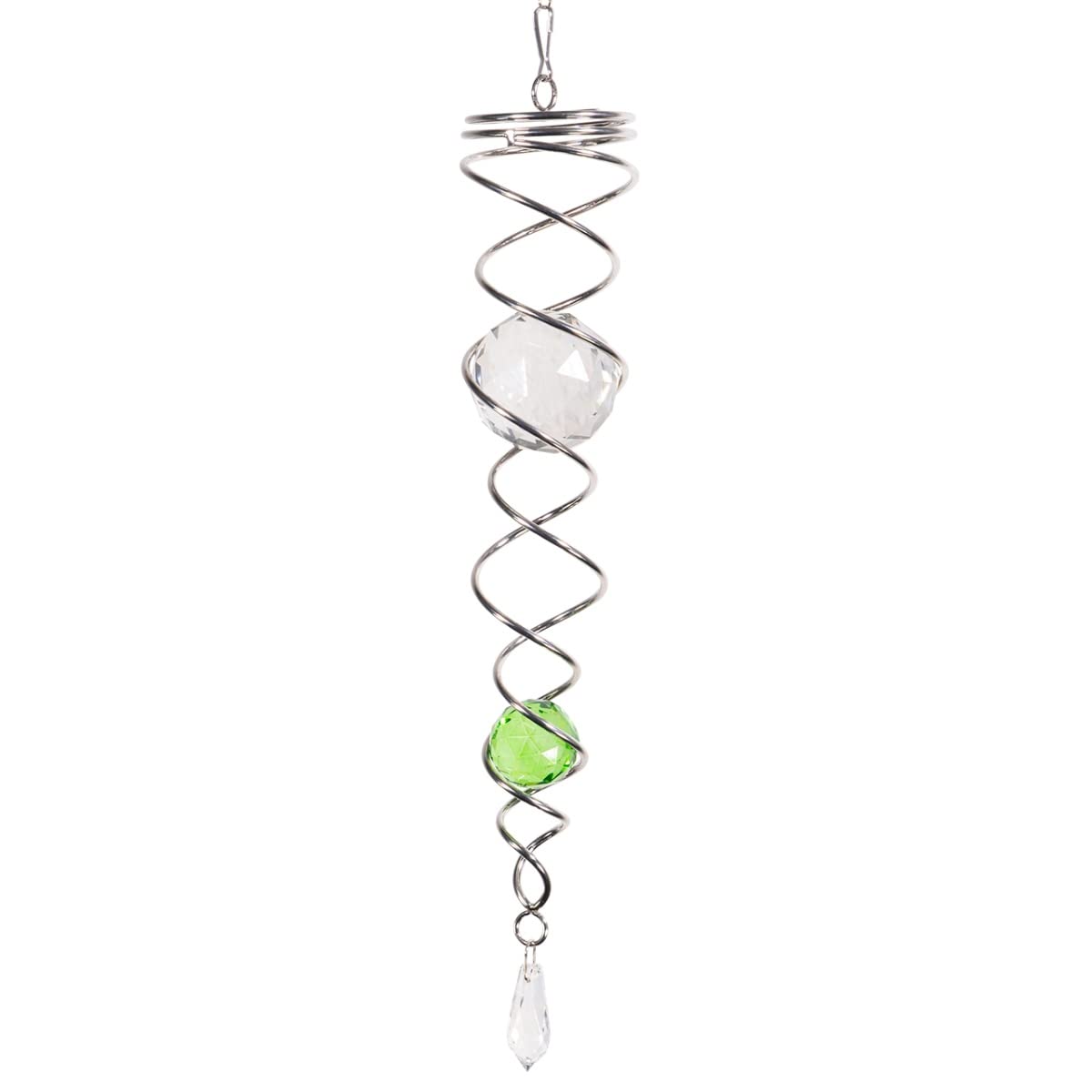 CIM Windspirale - Crystal Twister Klar - Abmessung: 6x34cm - inkl. Wirbel, Haken und Nylonschnur - attraktive Dekoration