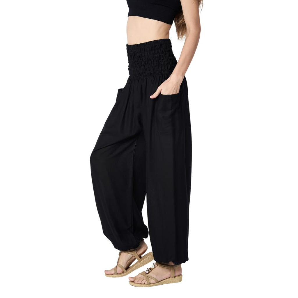 Tranquil Threads High-Waisted Boho Harem Yoga Pants for Women