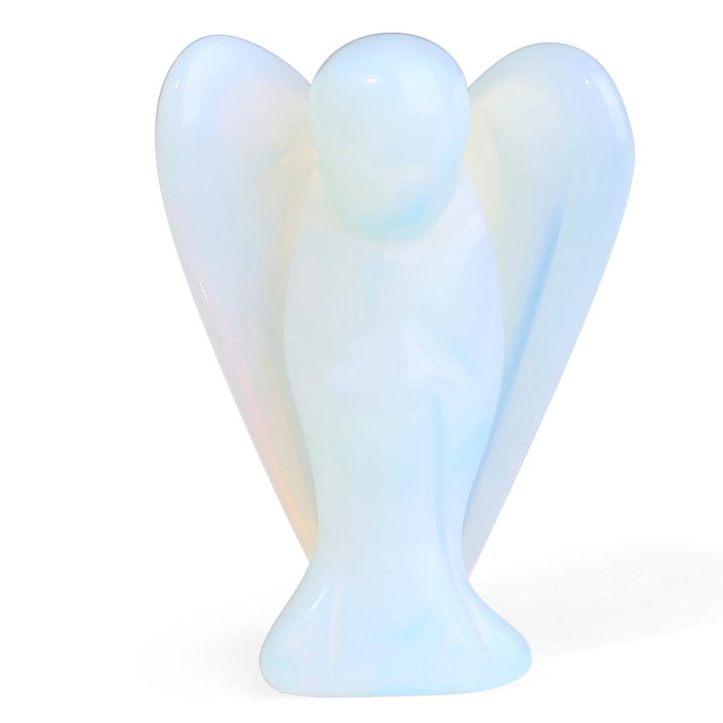 XIANNVXI Guardian Angel Crystals Blue Sodalite Angel Figure Healing Crystal Gemstones Polished Stones Statue Reiki Angel Figure Guardian Angel Gift
