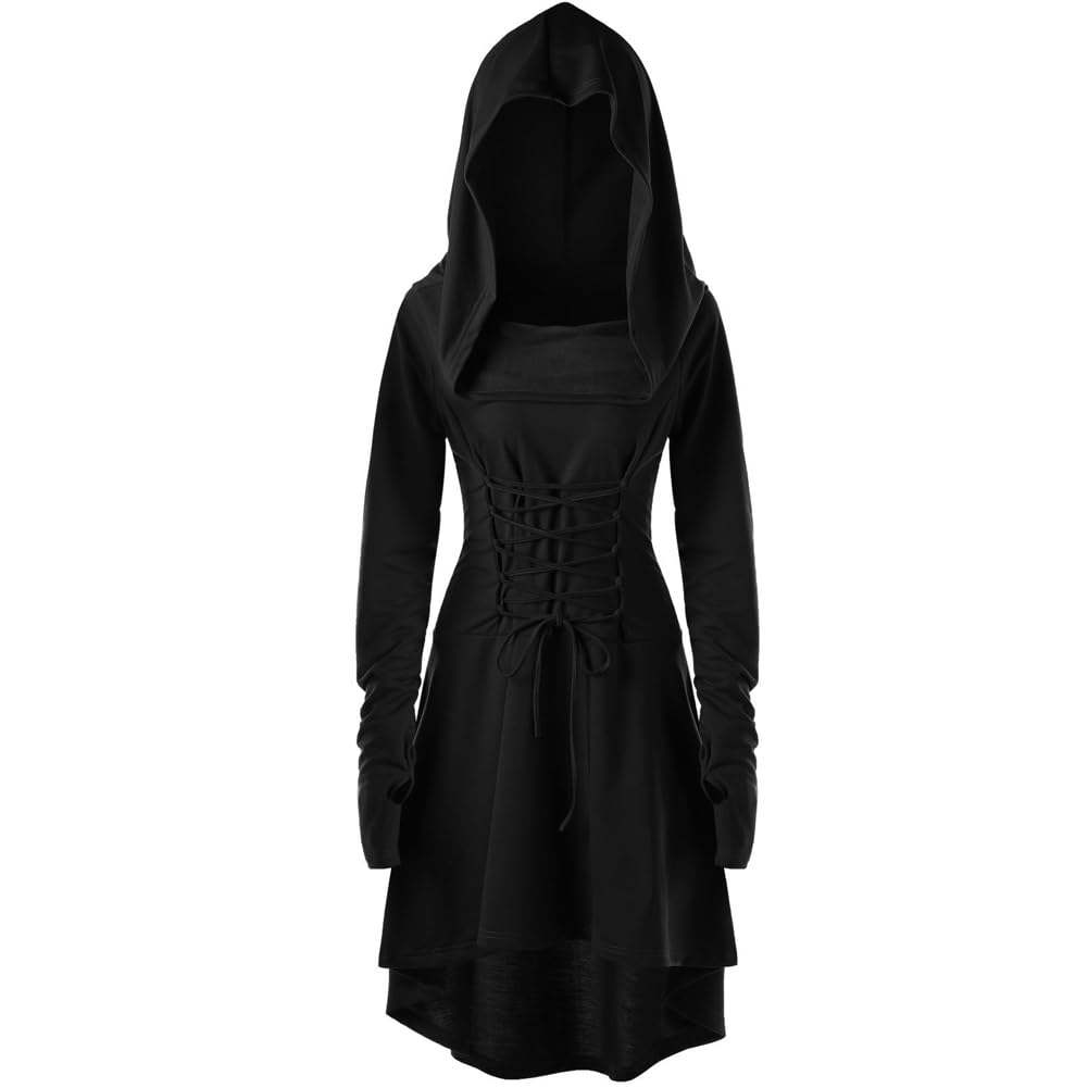 diffstyle Women Moon Gothic Witchcraft Punk Vintage Casual Long Hoodies Top Sweatshirt