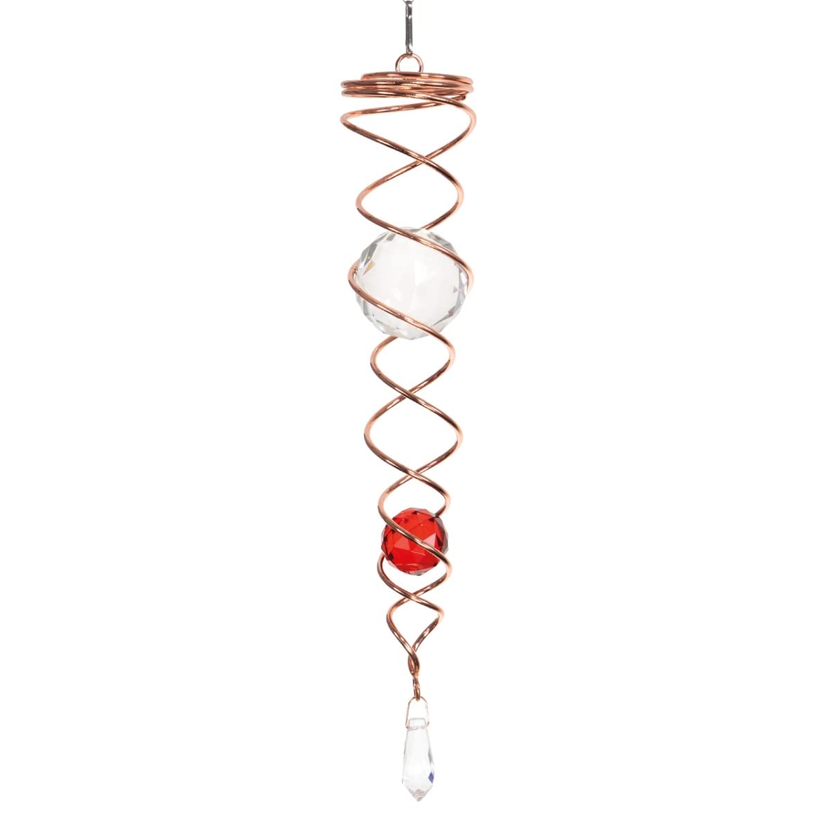 CIM Windspirale - Crystal Twister Klar - Abmessung: 6x34cm - inkl. Wirbel, Haken und Nylonschnur - attraktive Dekoration