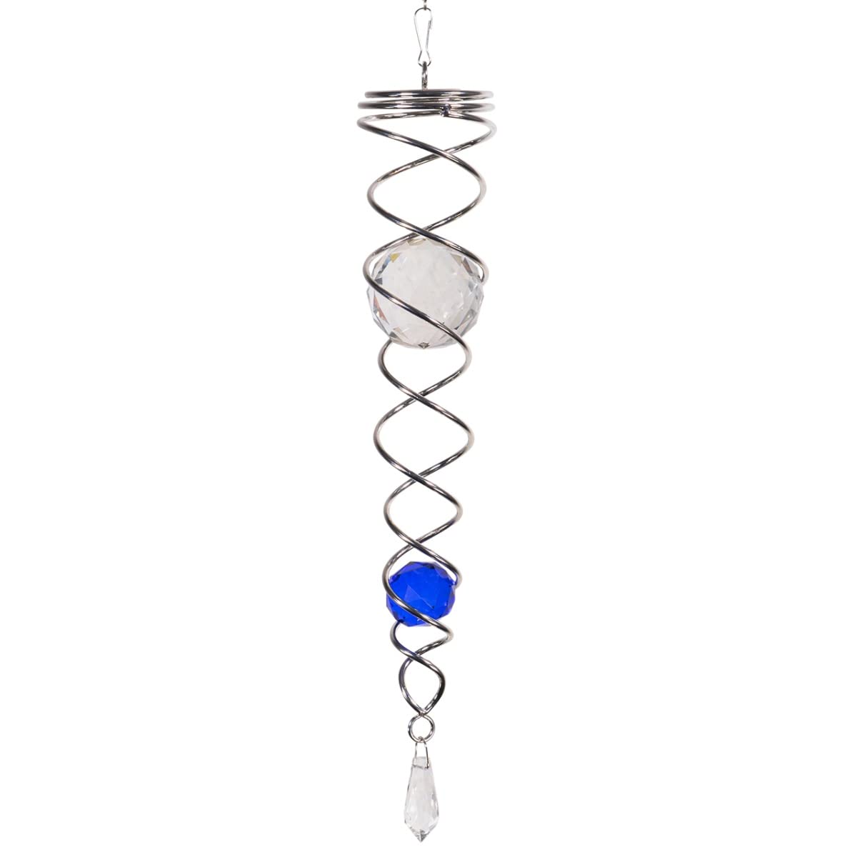 CIM Windspirale - Crystal Twister Klar - Abmessung: 6x34cm - inkl. Wirbel, Haken und Nylonschnur - attraktive Dekoration
