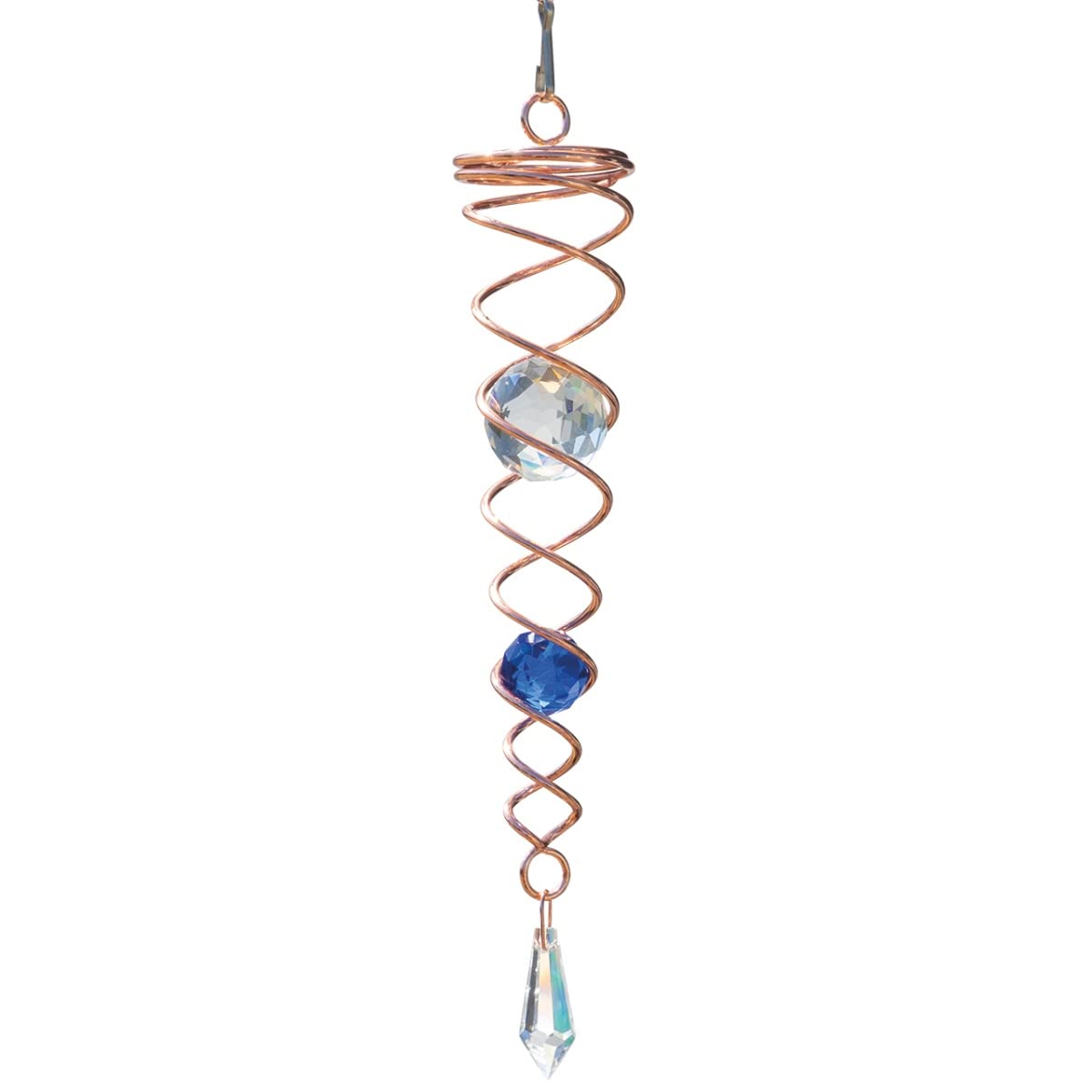 CIM Windspirale - Crystal Twister Klar - Abmessung: 6x34cm - inkl. Wirbel, Haken und Nylonschnur - attraktive Dekoration