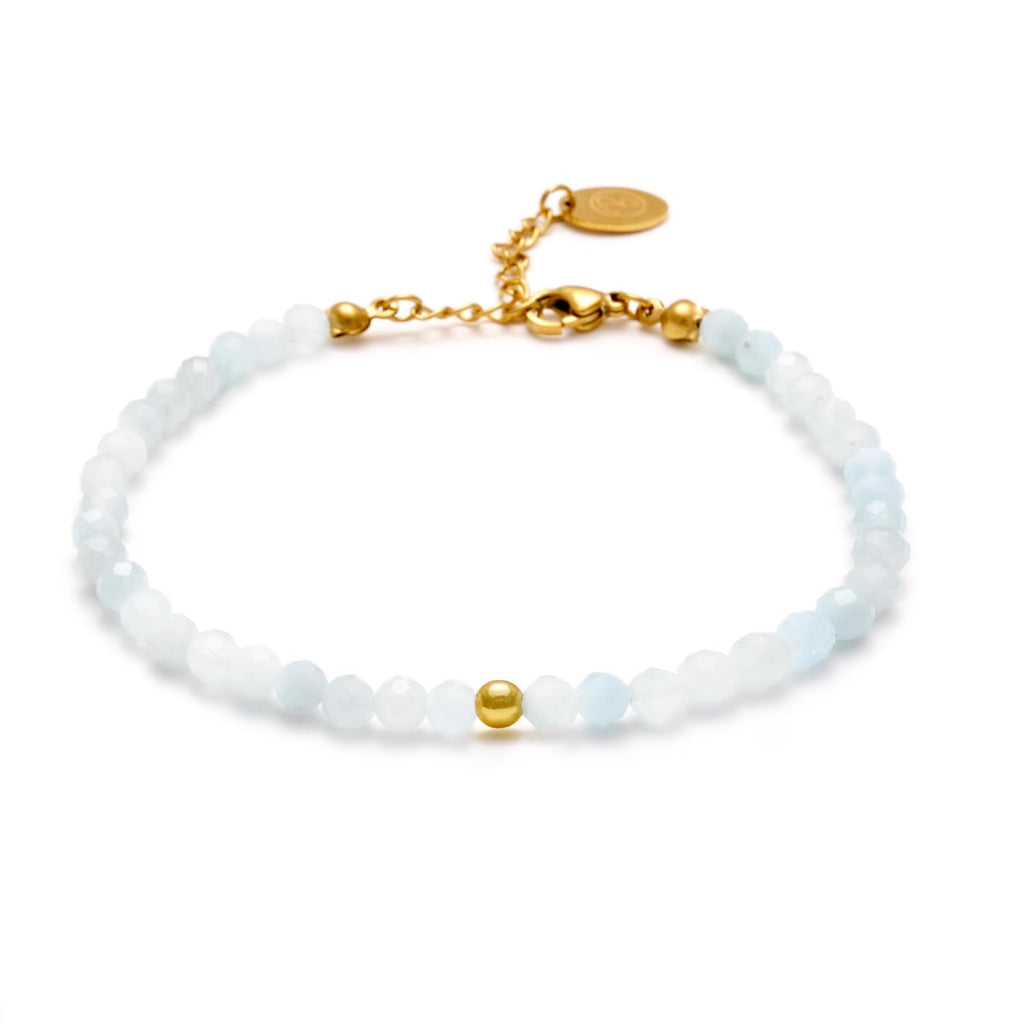 BERGERLIN Echtes Naturstein Perlenarmband - Naturstein geprüft in Deutschland, mit 925 Sterling Silberperle oder vergoldeter Perle - Mit Verschluss und Echtheitszertifikat, für Damen und Herren