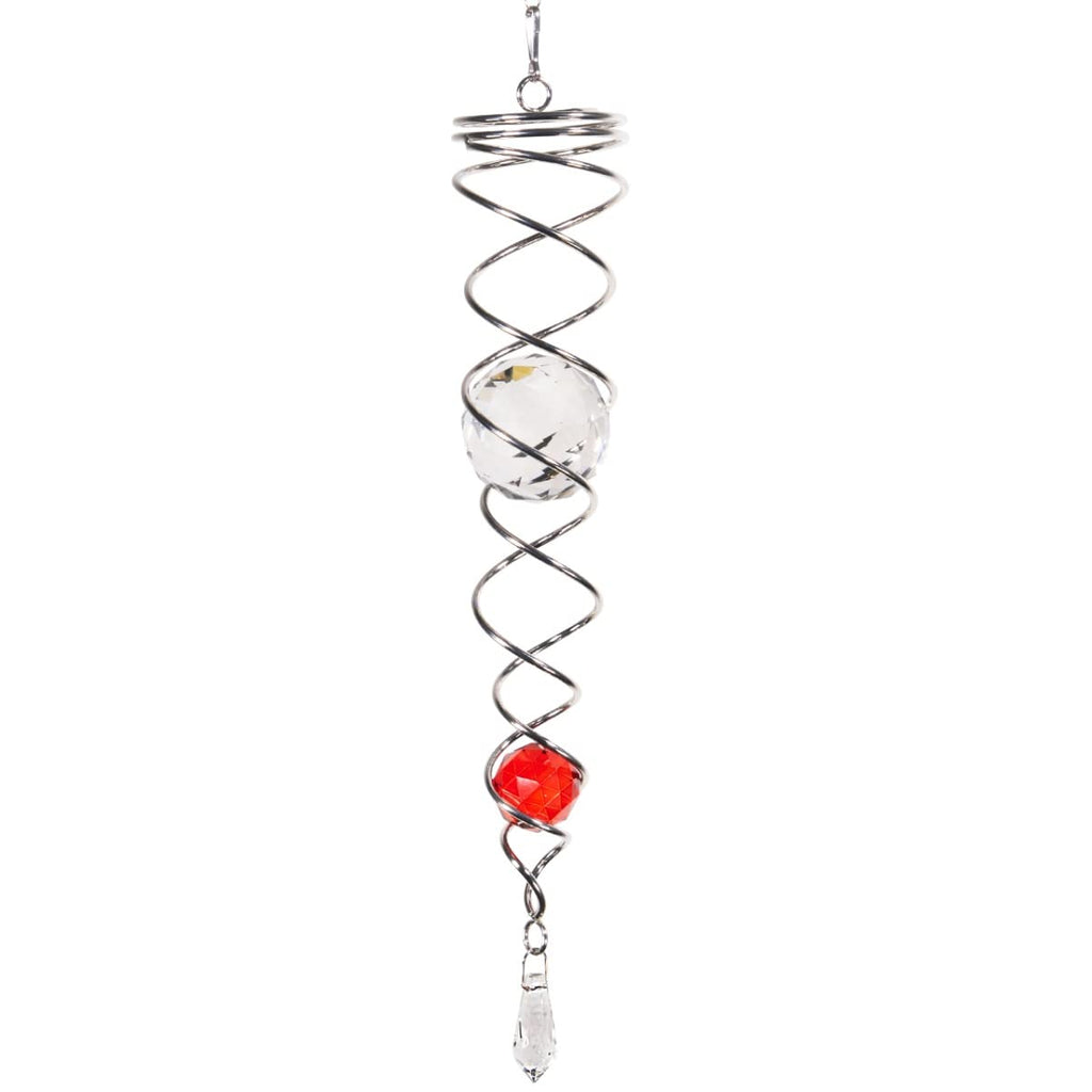 CIM Windspirale - Crystal Twister Klar - Abmessung: 6x34cm - inkl. Wirbel, Haken und Nylonschnur - attraktive Dekoration