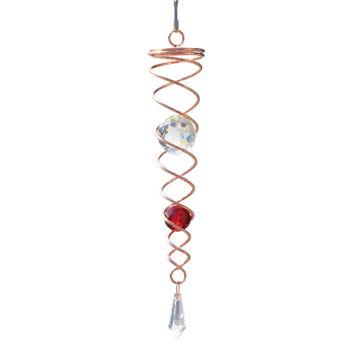 CIM Windspirale - Crystal Twister Klar - Abmessung: 6x34cm - inkl. Wirbel, Haken und Nylonschnur - attraktive Dekoration