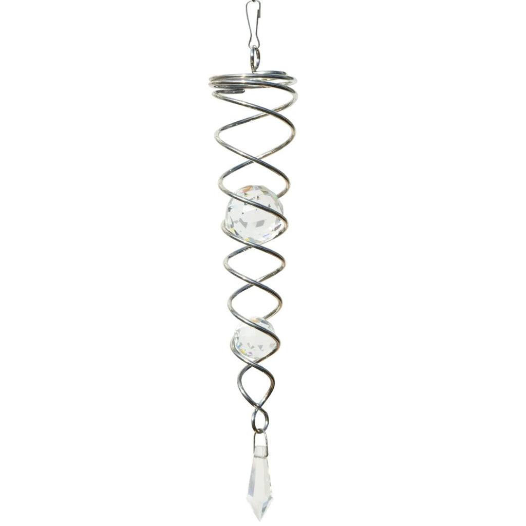 CIM Windspirale - Crystal Twister Klar - Abmessung: 6x34cm - inkl. Wirbel, Haken und Nylonschnur - attraktive Dekoration