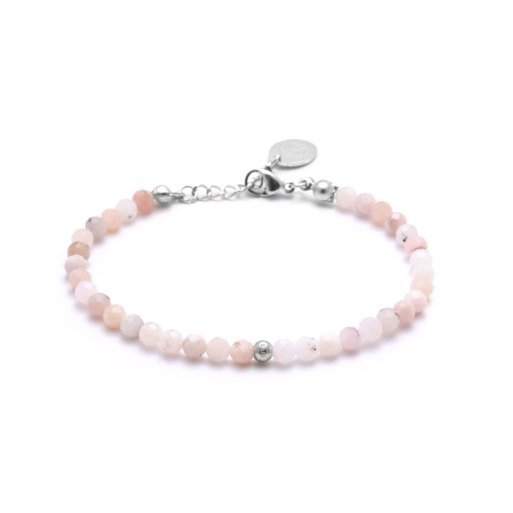 BERGERLIN Echtes Naturstein Perlenarmband - Naturstein geprüft in Deutschland, mit 925 Sterling Silberperle oder vergoldeter Perle - Mit Verschluss und Echtheitszertifikat, für Damen und Herren