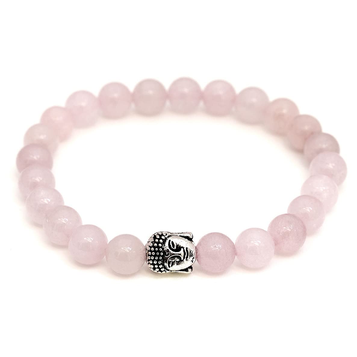 BERGERLIN Buddha Armband - Naturstein geprüft in Deutschland, mit echten Naturstein oder Lavastein Perlen - Naturstein Armband mit Echtheitszertifikat für Damen und Herren