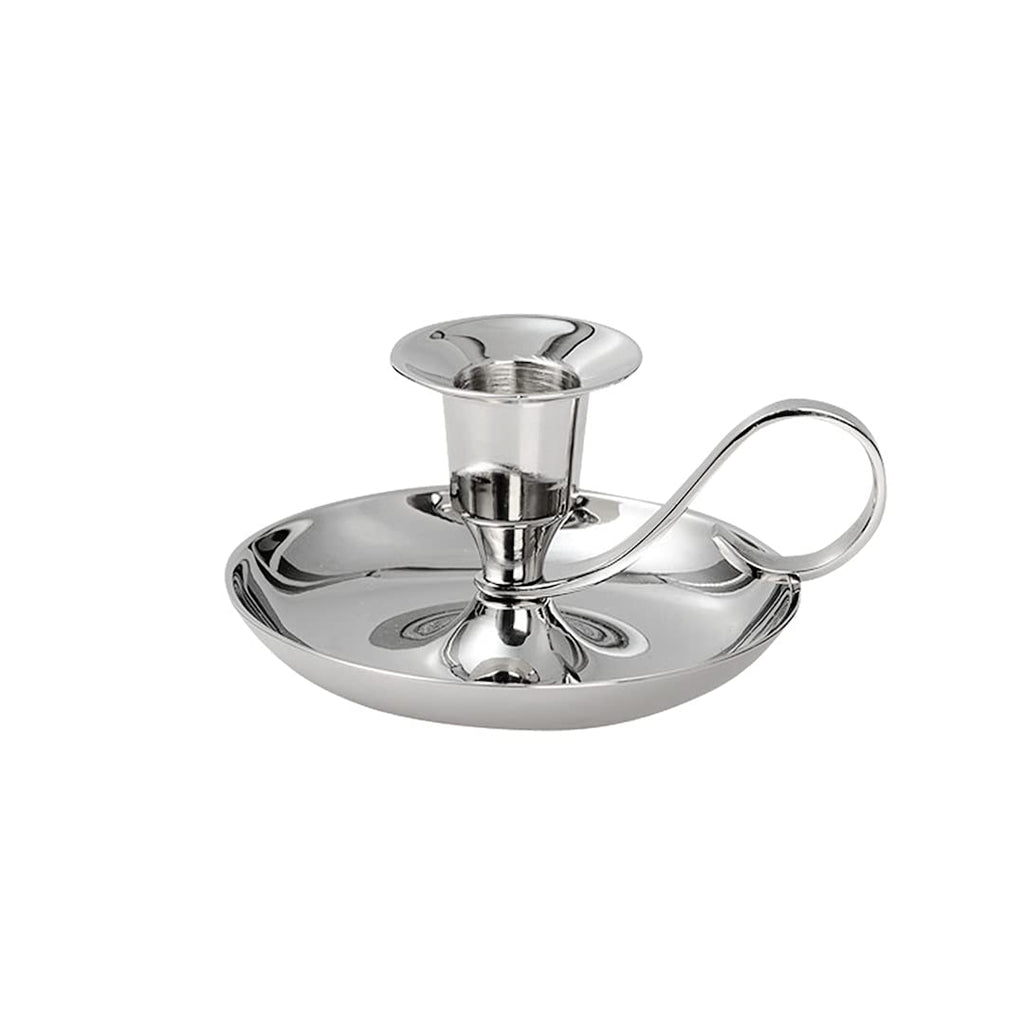 NKlaus Handleuchter Klassik Messing Gold antik Kerzenhalter Höhe 5cm Ideal für den Einsatz mit Stabkerzen oder Tafelkerzen mit einem Durchmesser von 2–2,2 cm Kerzenständer 10891