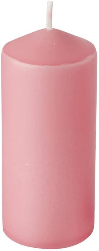 Papstar 17913, 10 Pillar candles, Ø 40 mm, 90 mm, dark pink, Burning time: approx. 9 hours