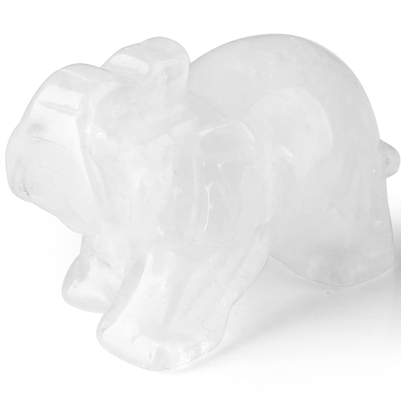 QINJIEJIE Amethyst Elephant Decor Statue Crystals Healing Stones Crystal | Pocket Figurines Cute Ivory Wedding Anniversary Sculpture Gemstones Home Office Desk Purple Decor Elephant Gifts for Women