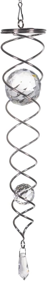 CIM Windspirale - Crystal Twister Klar - Abmessung: 6x34cm - inkl. Wirbel, Haken und Nylonschnur - attraktive Dekoration