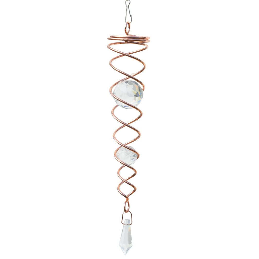 CIM Windspirale - Crystal Twister Klar - Abmessung: 6x34cm - inkl. Wirbel, Haken und Nylonschnur - attraktive Dekoration
