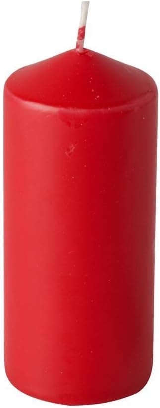 Papstar Pillar Candles / Column Candle Red (10 Pieces)