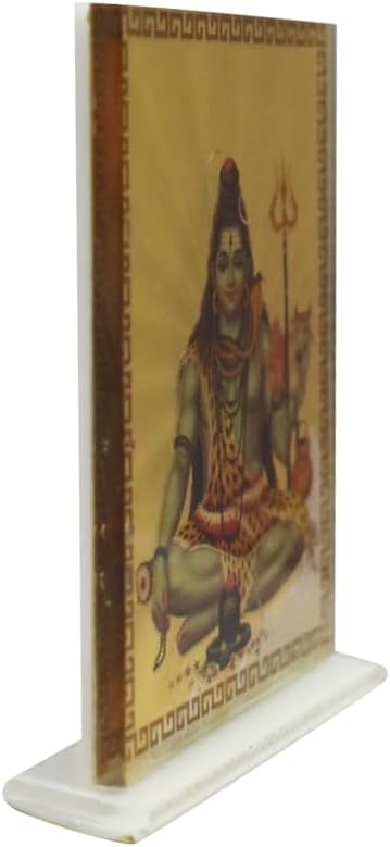 BRACOP Hindu-Göttin-Figur, Lord Shiva-Statue, kleine indische Shiva-Figur, dekorative Skulptur Heimbüro, Tempeldekoration, Diwali Pooja, Trishakti, Yantra, Rückkehr spirituelles Geschenk