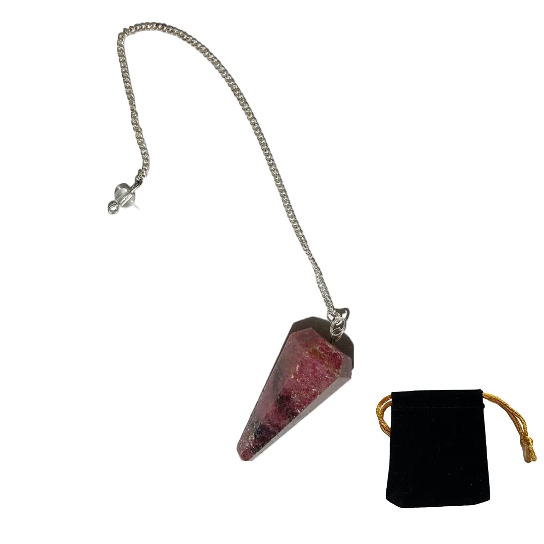 Natural Stone Jasper Kambaba Crystal Pendulum Hexagonal Vintage for Radiesthesia Chakra Pendulum Reiki Fortune Telling (Jasper Kambaba)