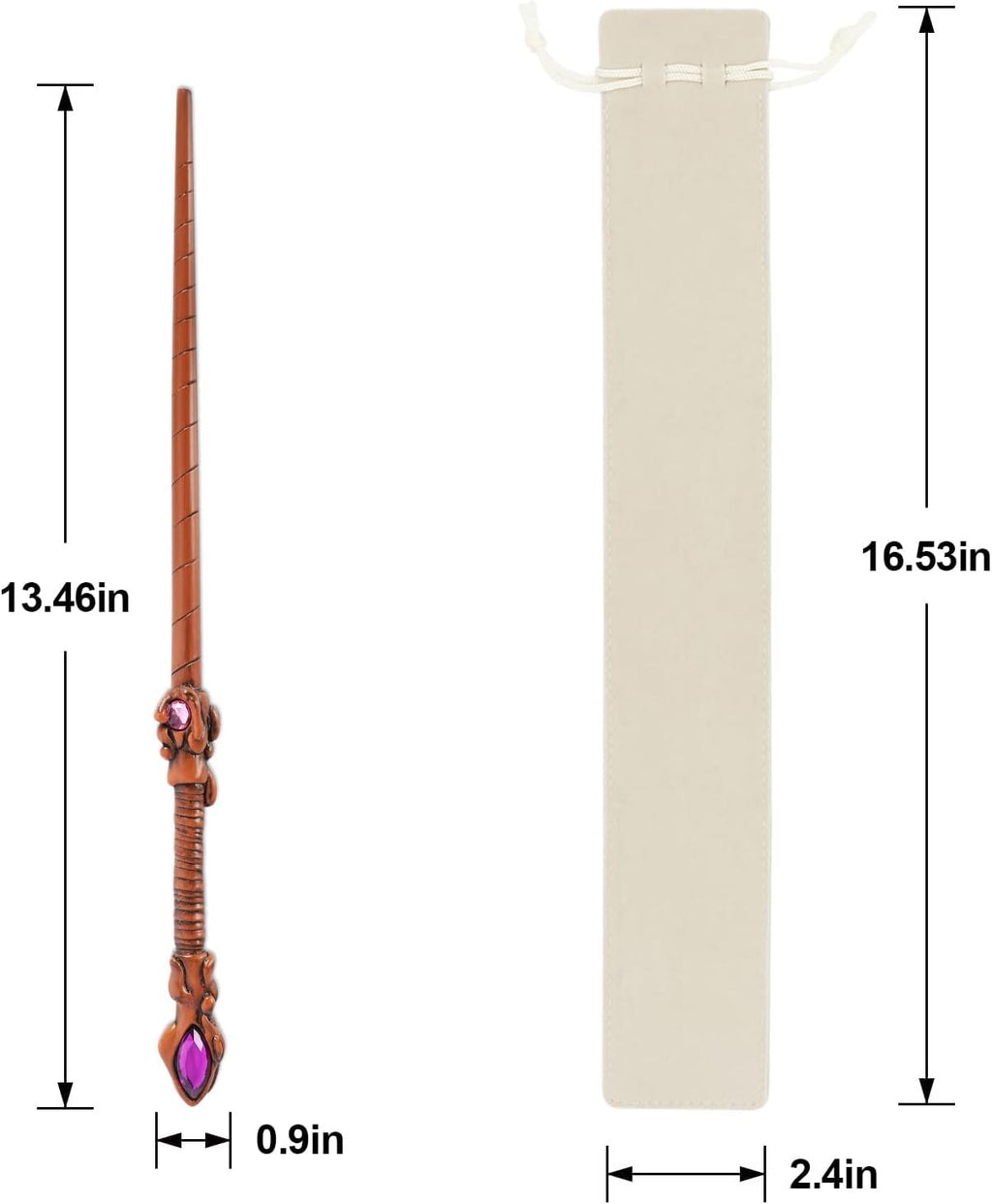 WinSence Magic Wizard Witch Sorcerer Witchcraft Wand for Collectible Magical Toy Wands (Gem)