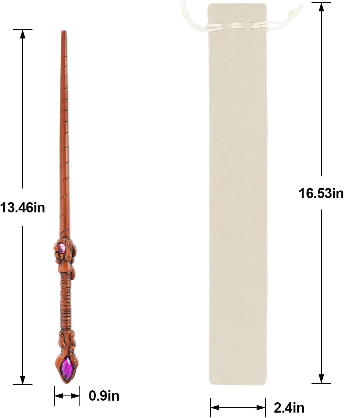 WinSence Magic Wizard Witch Sorcerer Witchcraft Wand for Collectible Magical Toy Wands (Gem)