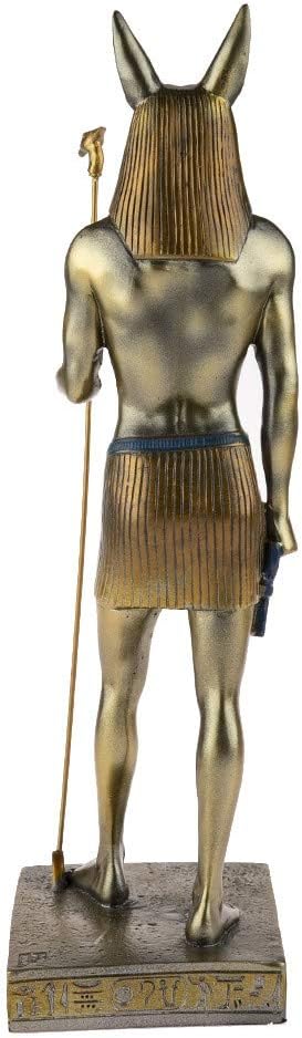 lachineuse - Anubis statue 31 cm - Egyptian God - Ancient Egypt decoration statuette - Egyptian object figure dog head - Egyptian bust - original decorative gift idea - interior decoration