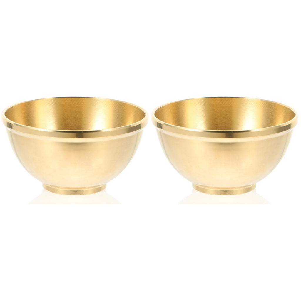 Cabilock Bronze Decorative Bowl Set of 4 Buddha Sacrifice Bowls Made of Pure Copper Meditation Bowls Worship Bowl Altar Bowls Copper Bowl of the Temple Pot Lubricating Wiping Bowl Jewellery Tray
