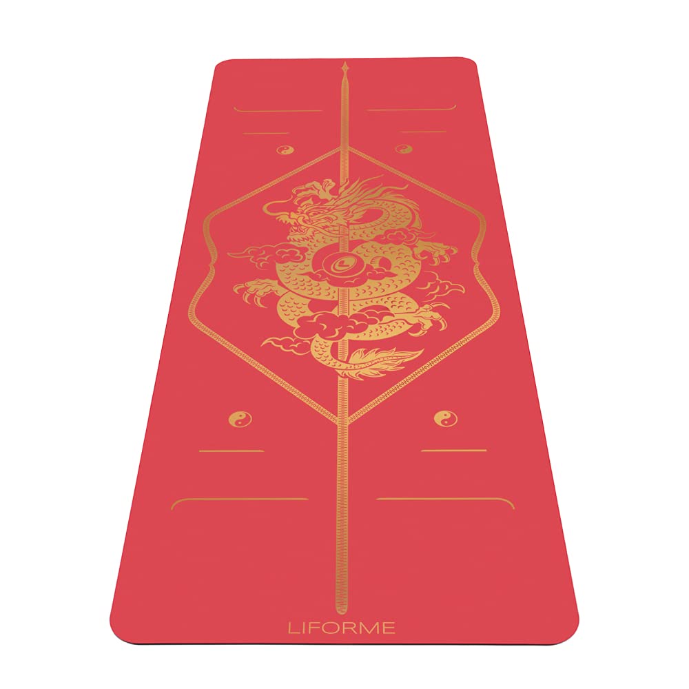 Liforme Zodiac New Year Yogamatte - Die Weltweit Beste Umweltfreundliche, rutschfeste Yoga Matte Mit Dem Originalen Einzigartigen Ausrichtungsmarkierungssystem, Biologisch Abbaubare Matte