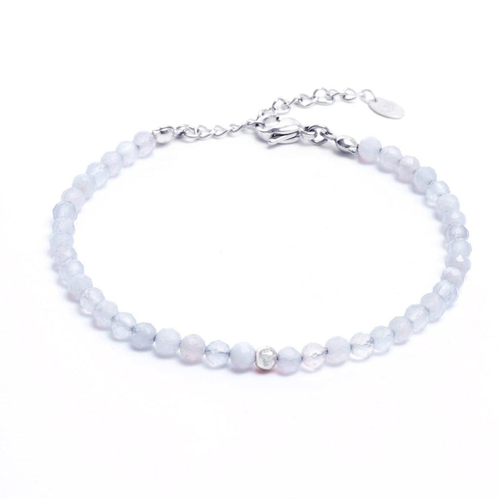BERGERLIN Echtes Naturstein Perlenarmband - Naturstein geprüft in Deutschland, mit 925 Sterling Silberperle oder vergoldeter Perle - Mit Verschluss und Echtheitszertifikat, für Damen und Herren
