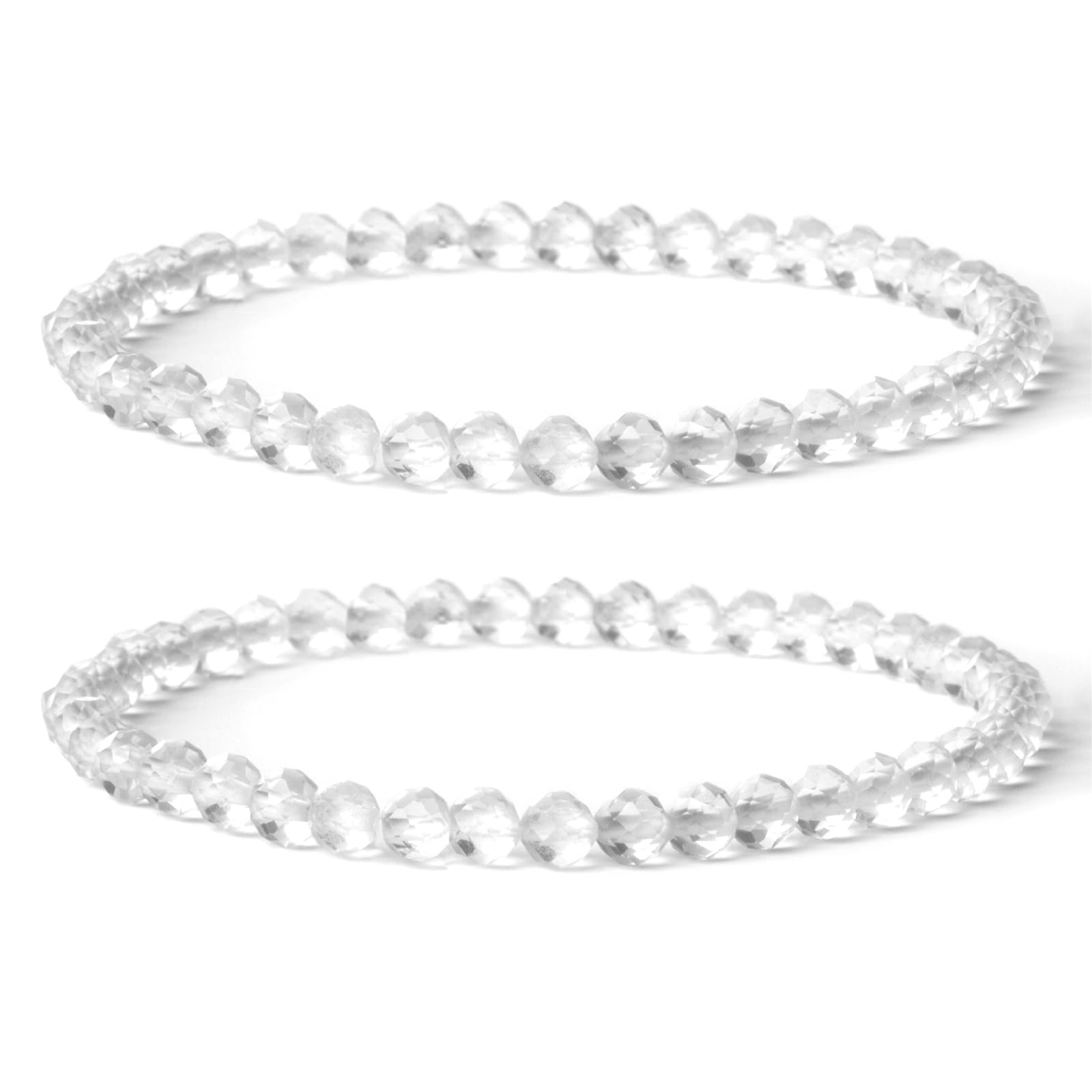 4 mm Stretch Bracelet Made of Real Natural Stone Beads, Healing Stone Bracelet, Yoga Bracelet for Women, Men, Lucky Bracelet, Friendship Bracelet, Replacement Beads Included