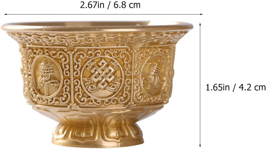 Wasserbecher Weihwasser-altarschale Buddhistische Wasserschale Buddhistische Wasseropferschale Tibetischer Kerzenhalter Behälter Für Religiöse Opfergaben Kupfer Mini Gerät