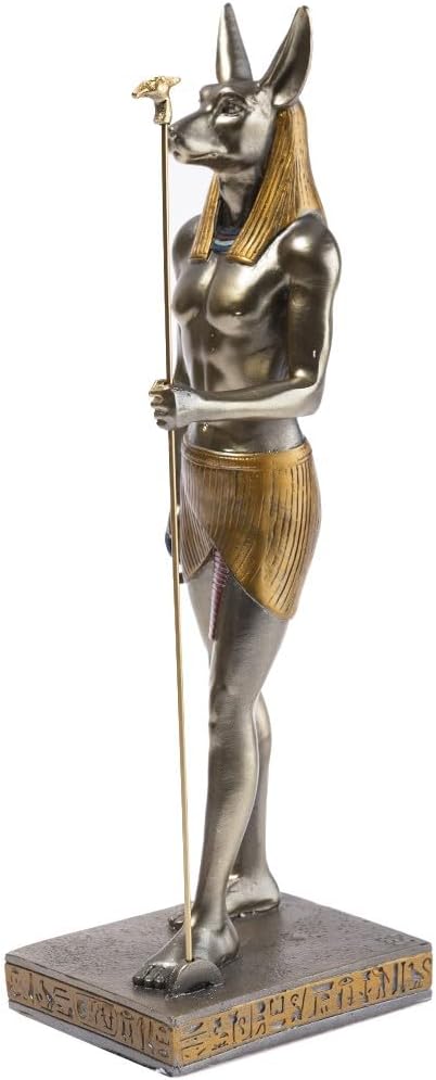 lachineuse - Anubis statue 31 cm - Egyptian God - Ancient Egypt decoration statuette - Egyptian object figure dog head - Egyptian bust - original decorative gift idea - interior decoration