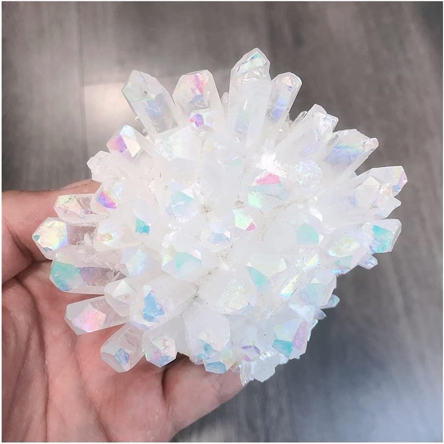 Aura Natural Crystals Group Quartz Freeform Energy Reiki Stones Room Office Home Aquarium Decoration Accessories Gemstone Collection at Home (Size : 300-350g)