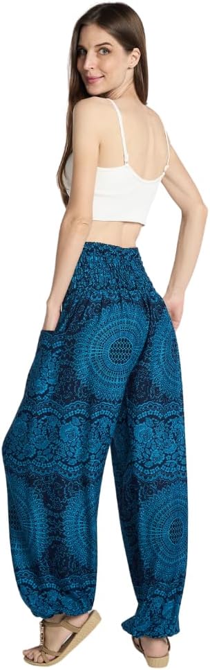 Tranquil Threads High-Waisted Boho Harem Yoga Pants for Women