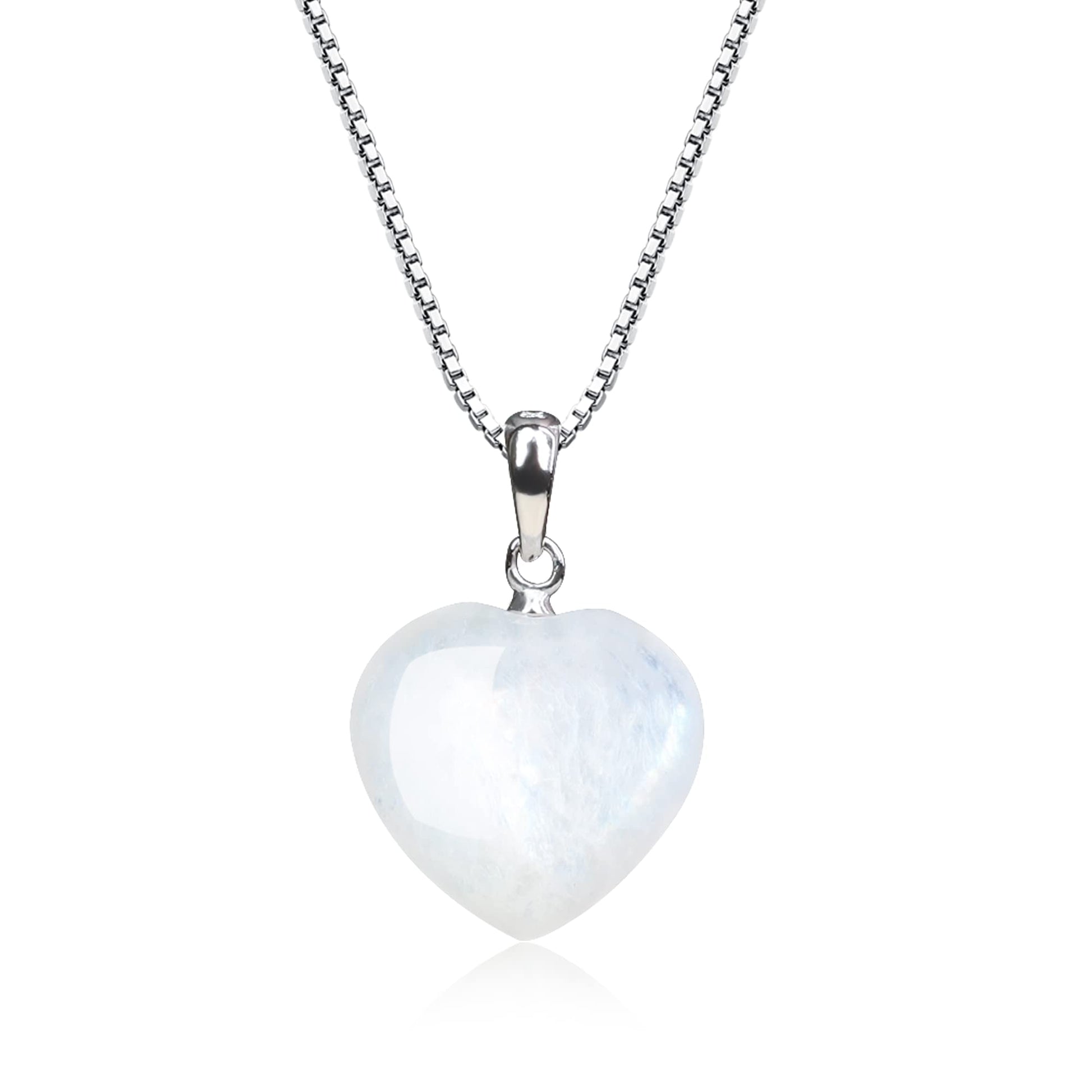 COAI Damen Kristall Kette aus Mondstein Anhänger mit 925 Silberkette