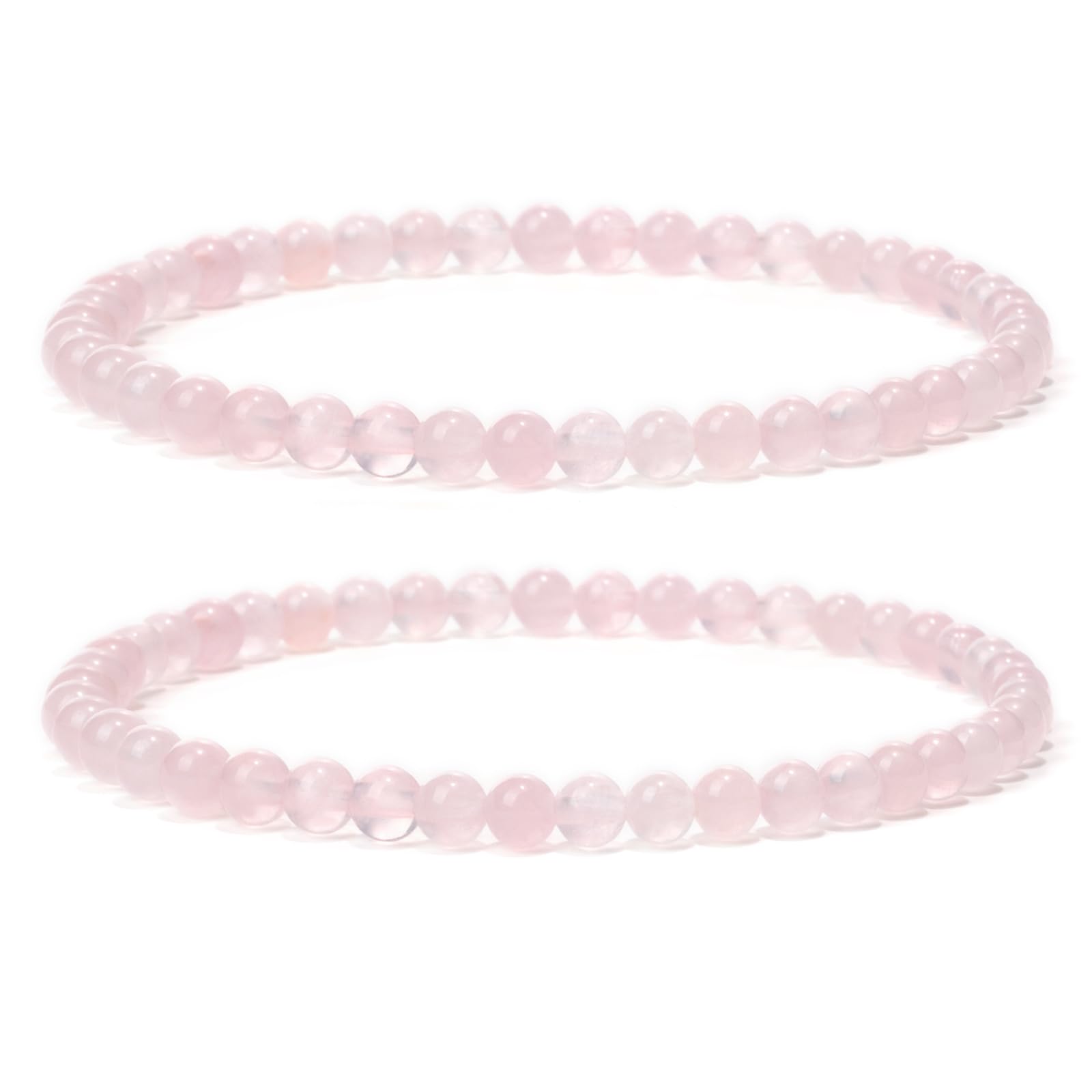 4 mm Stretch Bracelet Made of Real Natural Stone Beads, Healing Stone Bracelet, Yoga Bracelet for Women, Men, Lucky Bracelet, Friendship Bracelet, Replacement Beads Included