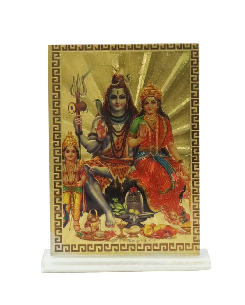 BRACOP Hindu-Göttin-Figur, Lord Shiva-Statue, kleine indische Shiva-Figur, dekorative Skulptur Heimbüro, Tempeldekoration, Diwali Pooja, Trishakti, Yantra, Rückkehr spirituelles Geschenk