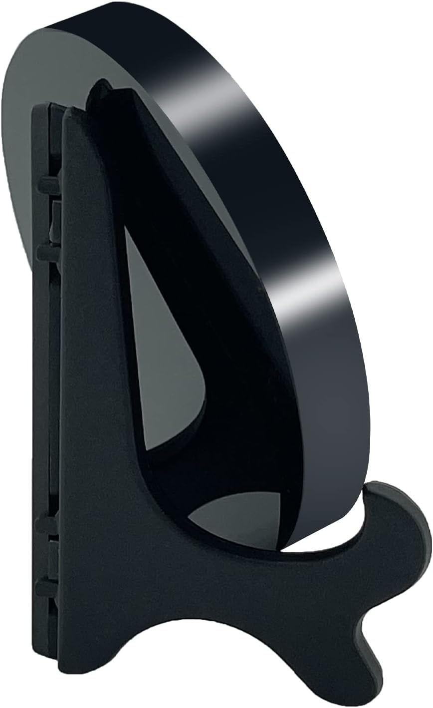 UGZDEA Schwarzer Obsidian Spiegel, Schwarzer Obsidian Wahrsagespiegel Für Heimdekoration-Yoga Meditation Energie Spiegel Mit Halterung (8cm)